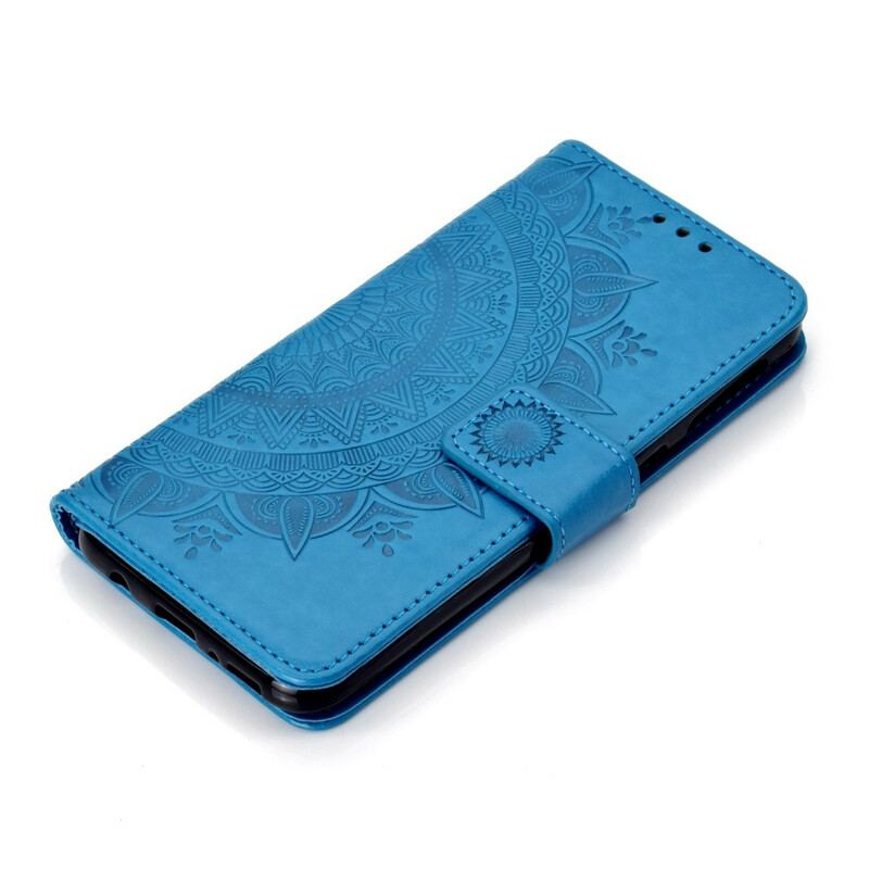 Capa Folio Para Huawei P40 Lite E Mandala Do Sol