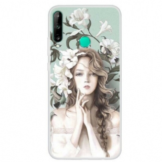 Capa Para Huawei P40 Lite E A Mulher Flor