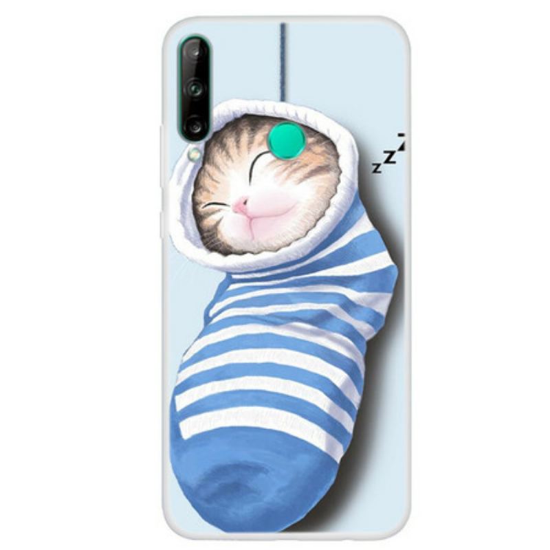 Capa Para Huawei P40 Lite E Gatinho Dormindo