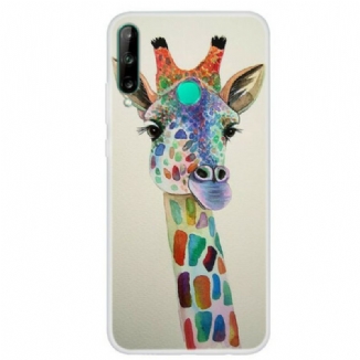 Capa Para Huawei P40 Lite E Girafa Colorida