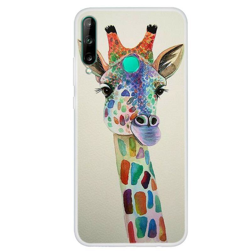 Capa Para Huawei P40 Lite E Girafa Colorida