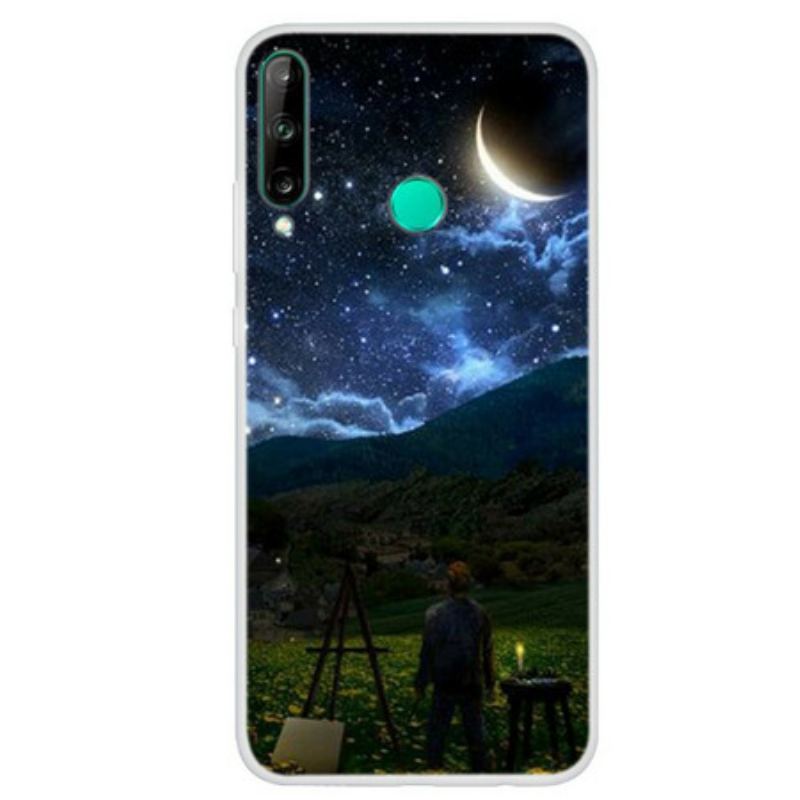 Capa Para Huawei P40 Lite E Pintor Na Noite