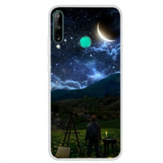 Capa Para Huawei P40 Lite E Pintor Na Noite