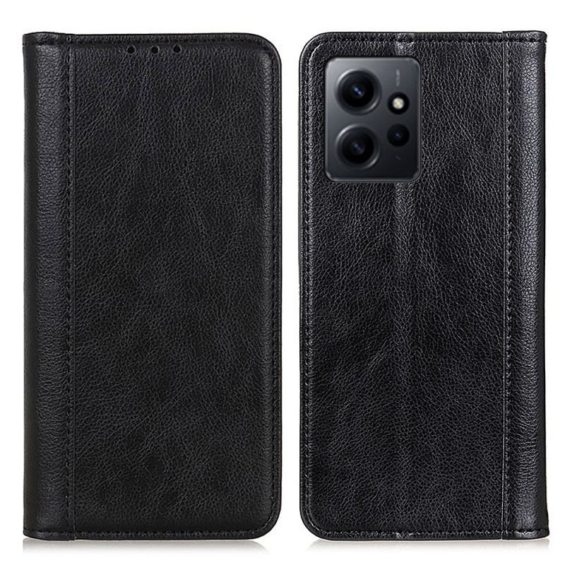 Capa De Celular Para Xiaomi Redmi Note 12 4G Flip Couro Rachado Vintage