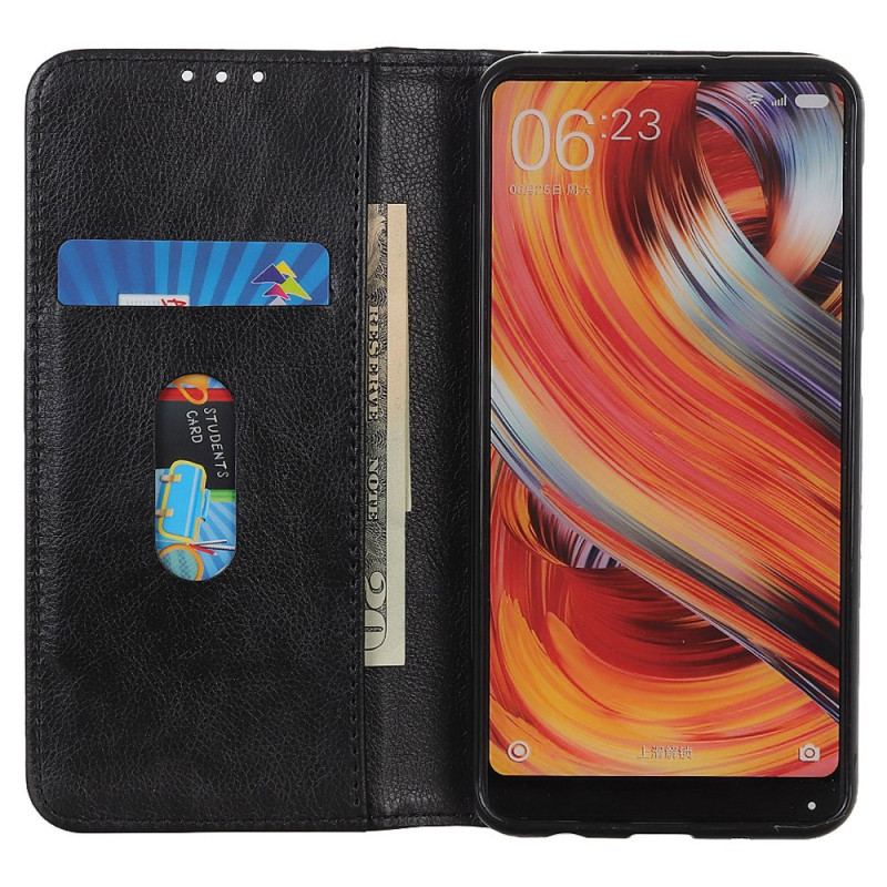 Capa De Celular Para Xiaomi Redmi Note 12 4G Flip Couro Rachado Vintage