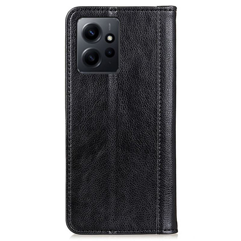 Capa De Celular Para Xiaomi Redmi Note 12 4G Flip Couro Rachado Vintage