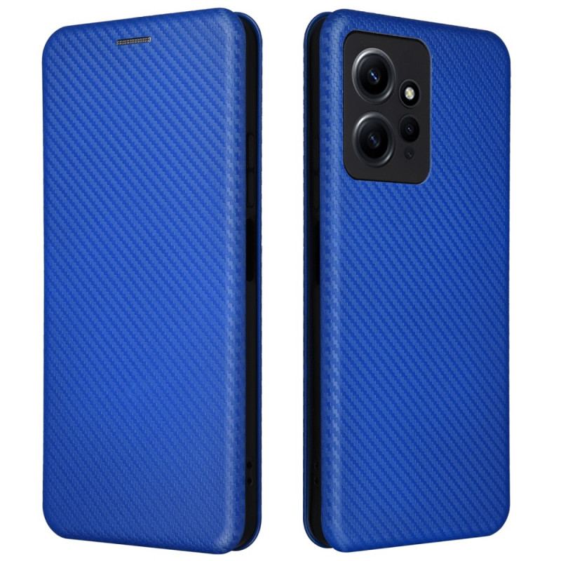 Capa De Celular Para Xiaomi Redmi Note 12 4G Flip Fibra De Carbono