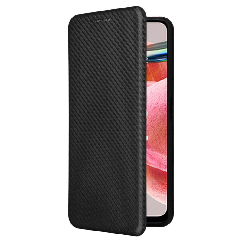 Capa De Celular Para Xiaomi Redmi Note 12 4G Flip Fibra De Carbono