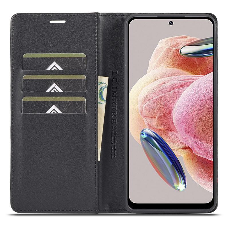 Capa De Celular Para Xiaomi Redmi Note 12 4G Flip Fibra De Carbono Lc.imeeke