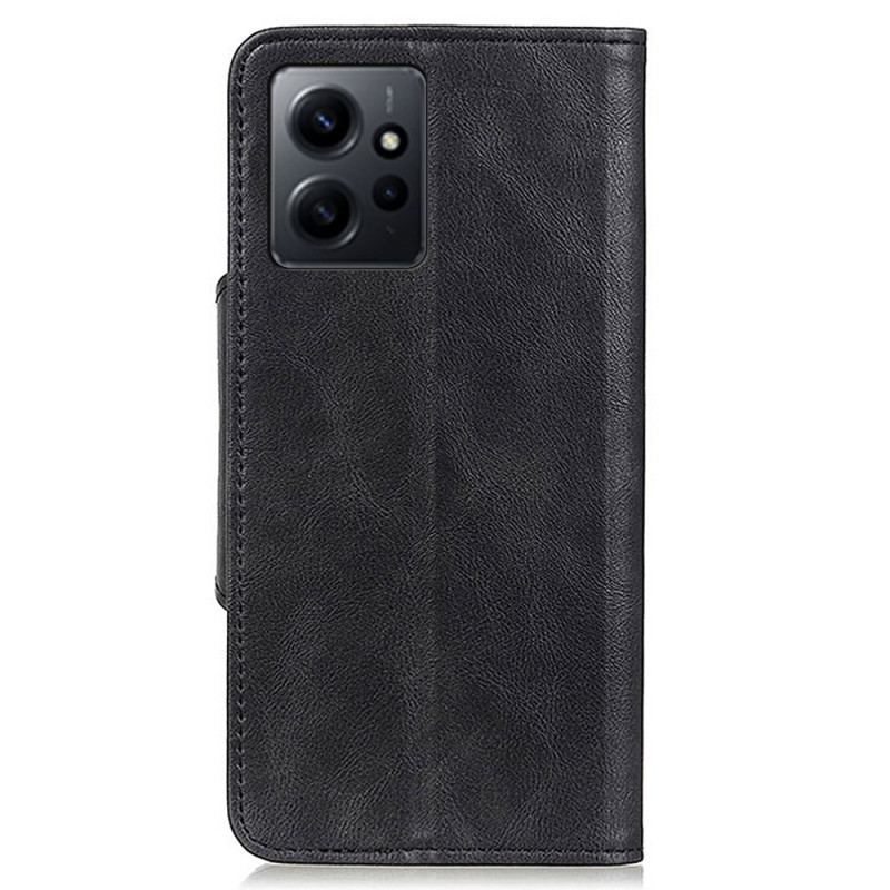 Capa De Couro Para Xiaomi Redmi Note 12 4G Botão Magnético De Couro Falso