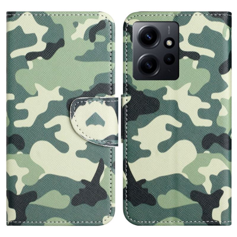 Capa De Couro Para Xiaomi Redmi Note 12 4G Camuflar