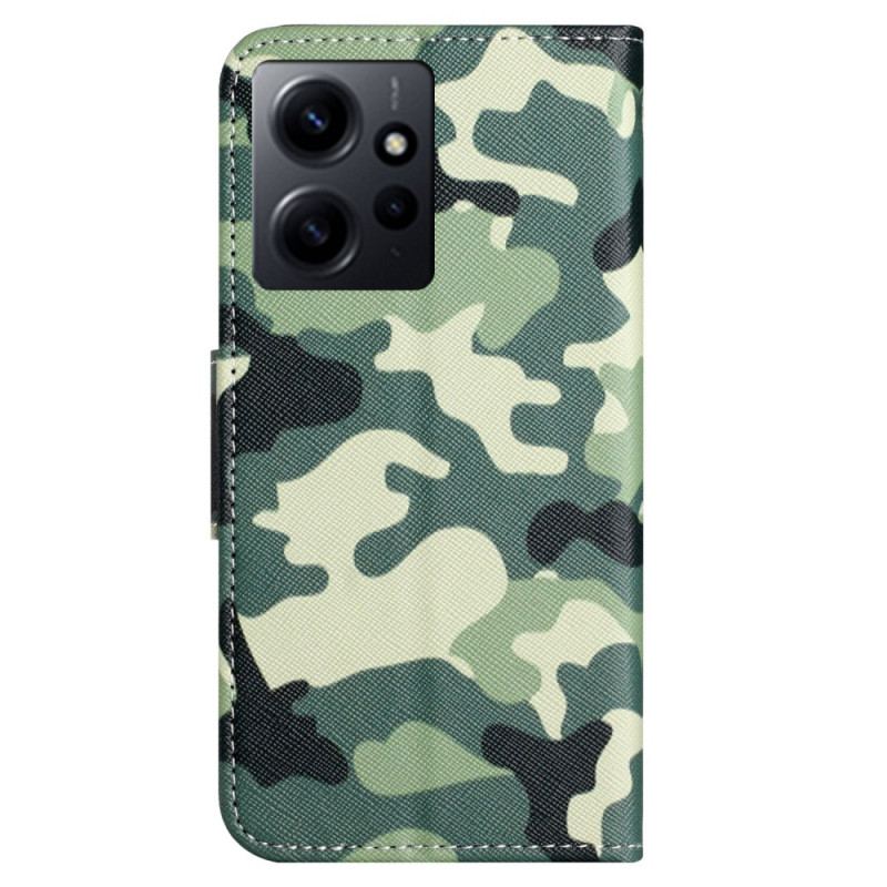 Capa De Couro Para Xiaomi Redmi Note 12 4G Camuflar