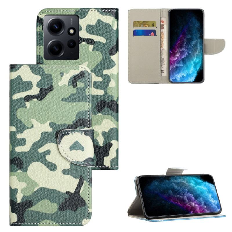 Capa De Couro Para Xiaomi Redmi Note 12 4G Camuflar