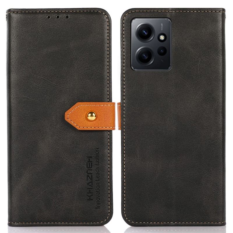 Capa De Couro Para Xiaomi Redmi Note 12 4G Com Alça Khazneh