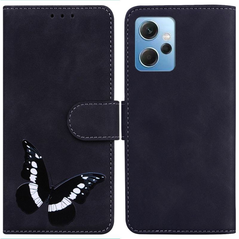 Capa De Couro Para Xiaomi Redmi Note 12 4G Desenho De Borboleta