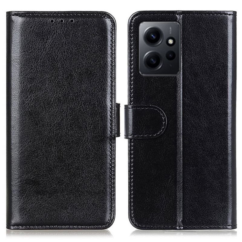 Capa De Couro Para Xiaomi Redmi Note 12 4G Couro Envernizado Falso