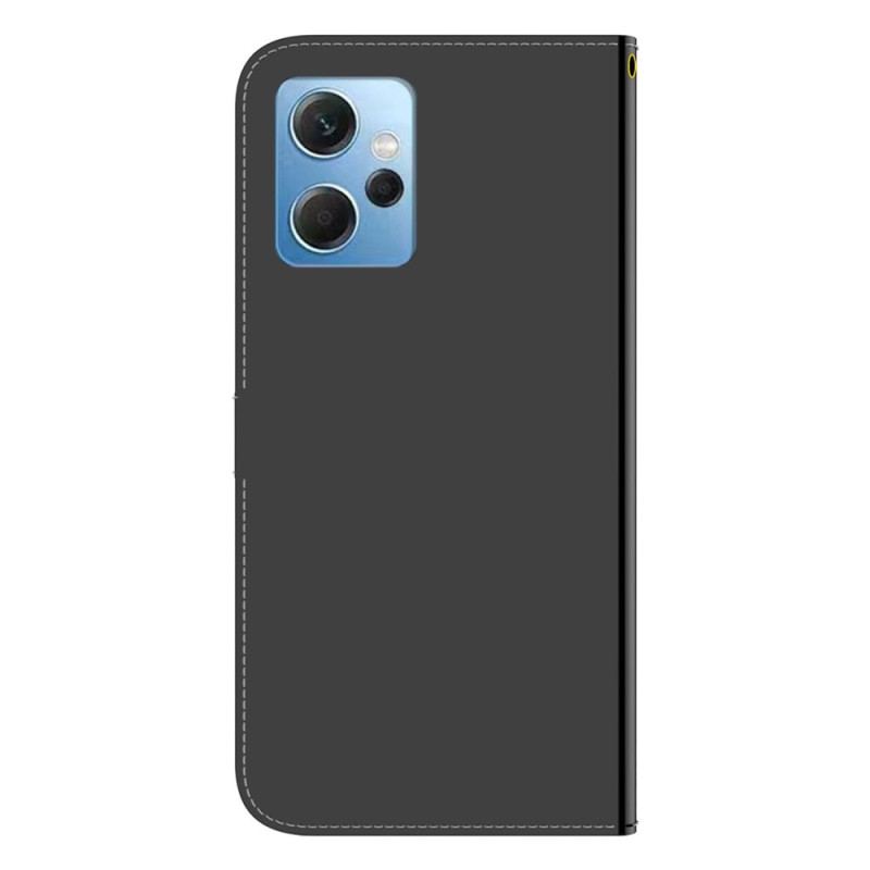 Capa De Couro Para Xiaomi Redmi Note 12 4G Espelho Falso De Couro Com Alça