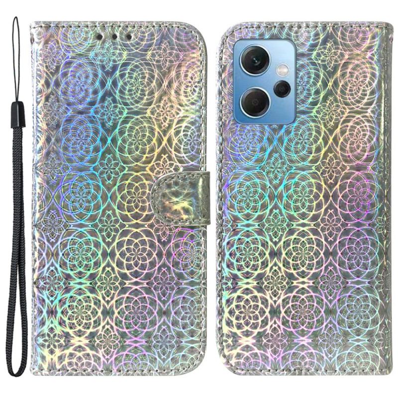 Capa De Couro Para Xiaomi Redmi Note 12 4G Estilo Discoteca