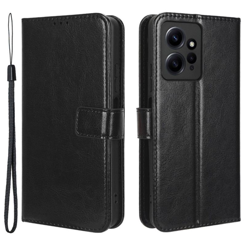 Capa De Couro Para Xiaomi Redmi Note 12 4G Couro Falso Chamativo