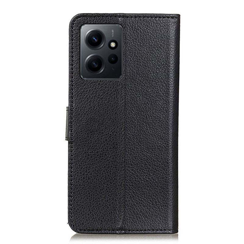 Capa De Couro Para Xiaomi Redmi Note 12 4G Couro Falso Tradicional