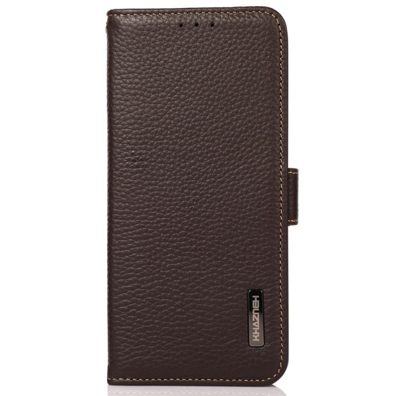 Capa De Couro Para Xiaomi Redmi Note 12 4G Couro De Lichia Khazneh Rfid