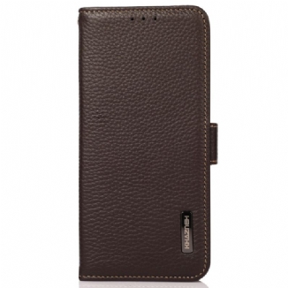 Capa De Couro Para Xiaomi Redmi Note 12 4G Couro De Lichia Khazneh Rfid