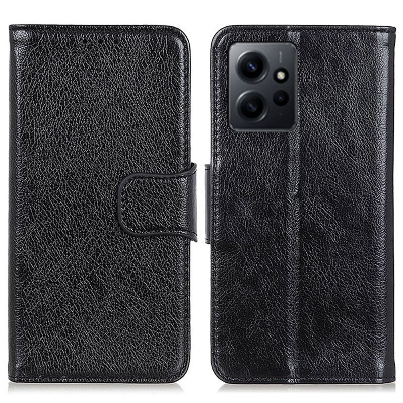 Capa De Couro Para Xiaomi Redmi Note 12 4G Couro Napa Rachado