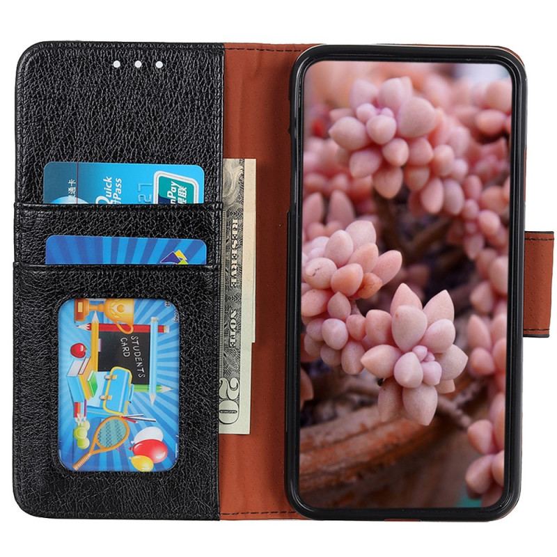 Capa De Couro Para Xiaomi Redmi Note 12 4G Couro Napa Rachado