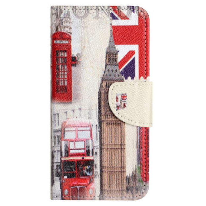 Capa De Couro Para Xiaomi Redmi Note 12 4G Vida Em Londres