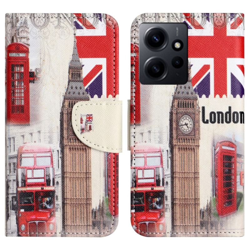 Capa De Couro Para Xiaomi Redmi Note 12 4G Vida Em Londres