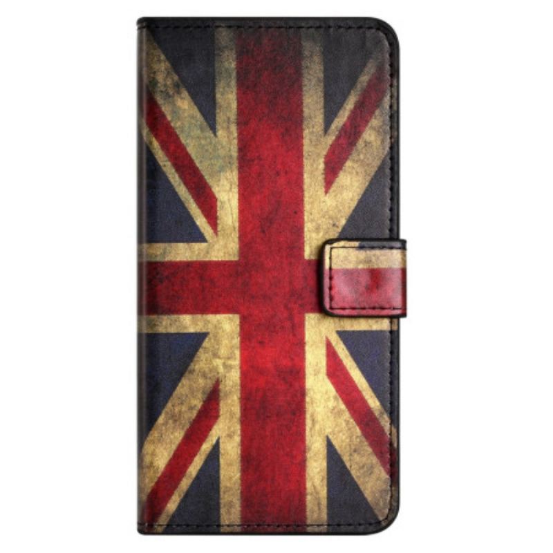 Capa Flip Para Xiaomi Redmi Note 12 4G Bandeira Inglesa