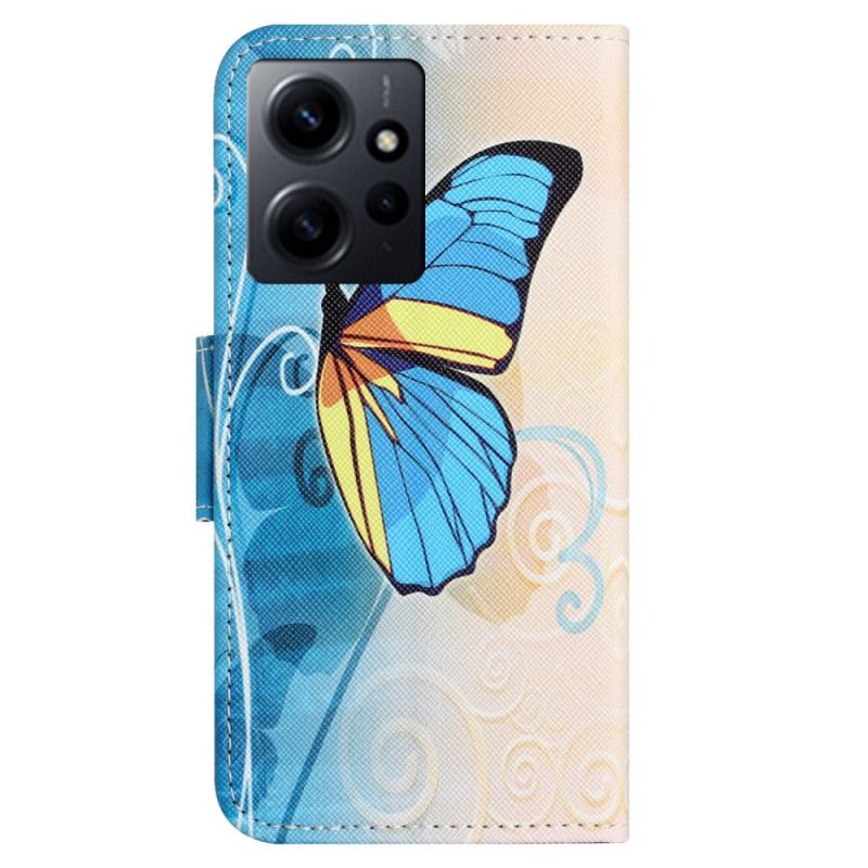 Capa Flip Para Xiaomi Redmi Note 12 4G Borboletas