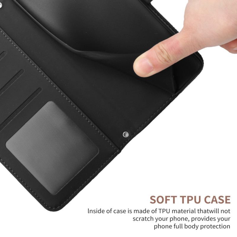 Capa Flip Para Xiaomi Redmi Note 12 4G Borboletas E Alça De Ombro