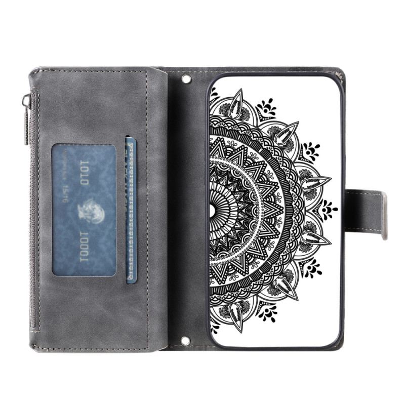 Capa Flip Para Xiaomi Redmi Note 12 4G Com Bolsa Mandala