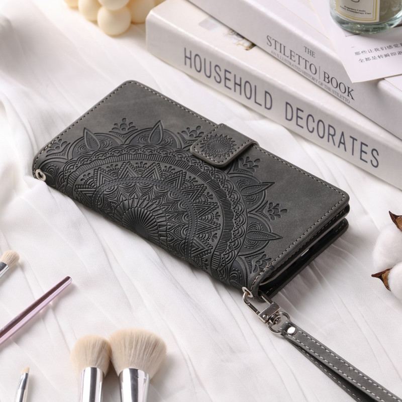 Capa Flip Para Xiaomi Redmi Note 12 4G Com Bolsa Mandala