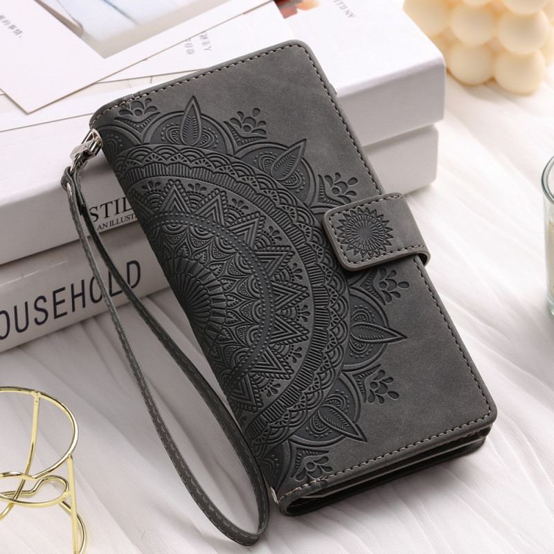 Capa Flip Para Xiaomi Redmi Note 12 4G Com Bolsa Mandala