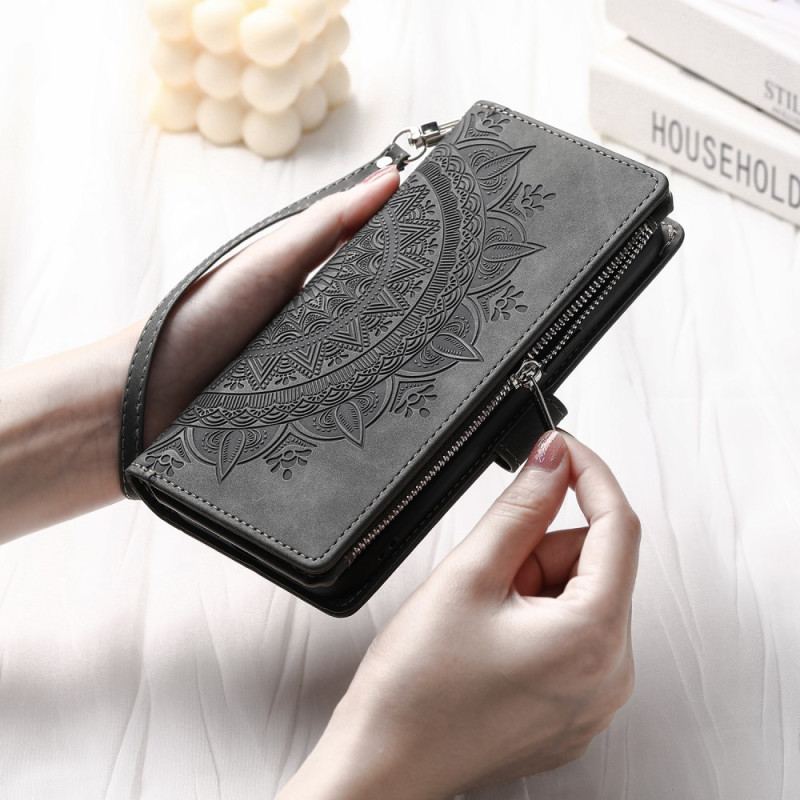 Capa Flip Para Xiaomi Redmi Note 12 4G Com Bolsa Mandala