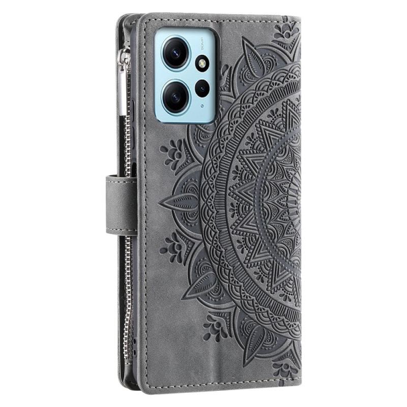 Capa Flip Para Xiaomi Redmi Note 12 4G Com Bolsa Mandala