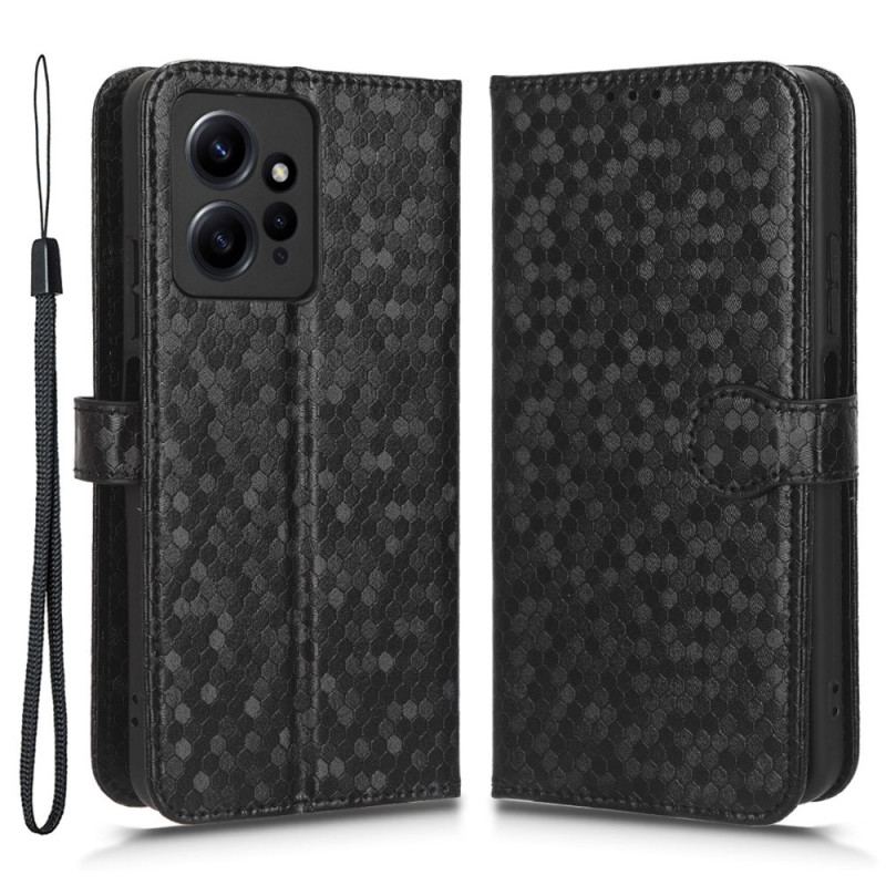 Capa Flip Para Xiaomi Redmi Note 12 4G De Cordão Design Strappy 3d