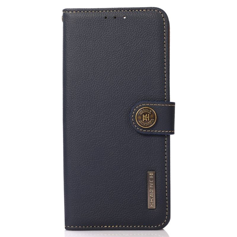 Capa Flip Para Xiaomi Redmi Note 12 4G Couro Genuíno Khazneh Rfid