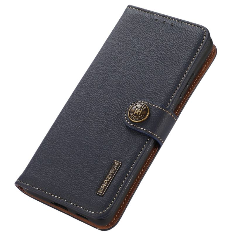 Capa Flip Para Xiaomi Redmi Note 12 4G Couro Genuíno Khazneh Rfid