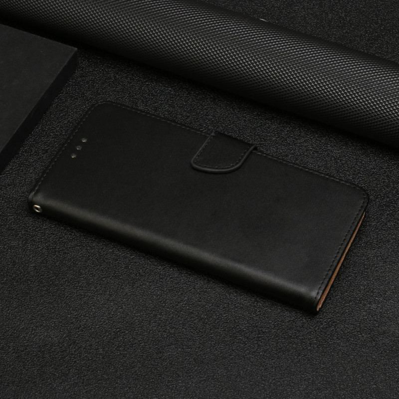 Capa Flip Para Xiaomi Redmi Note 12 4G Couro Napa Genuíno