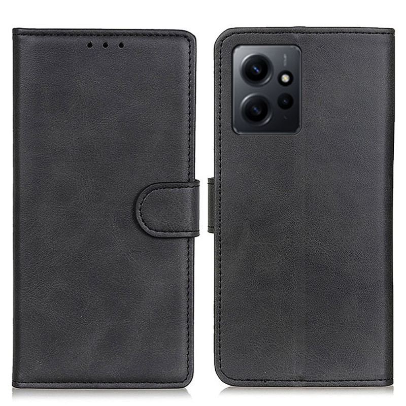 Capa Flip Para Xiaomi Redmi Note 12 4G Couro Sintético Fosco