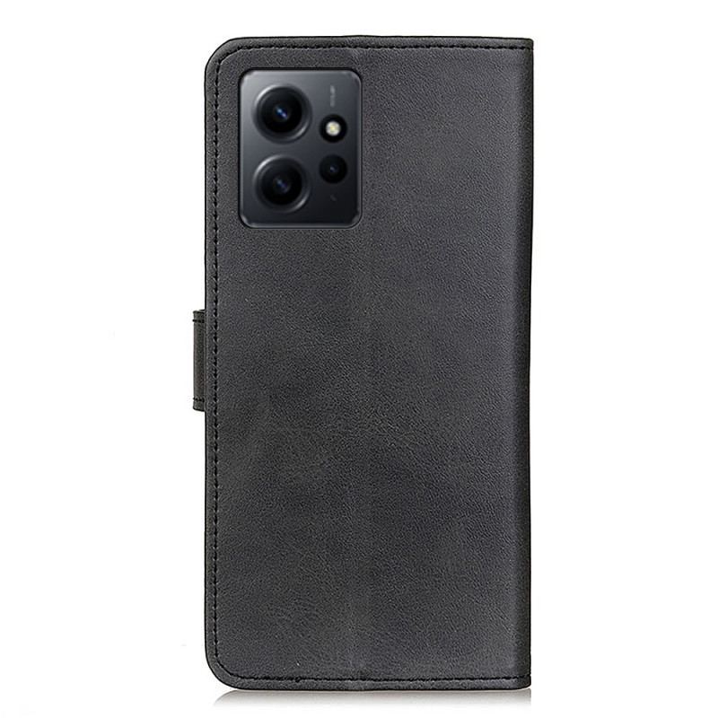 Capa Flip Para Xiaomi Redmi Note 12 4G Couro Sintético Fosco