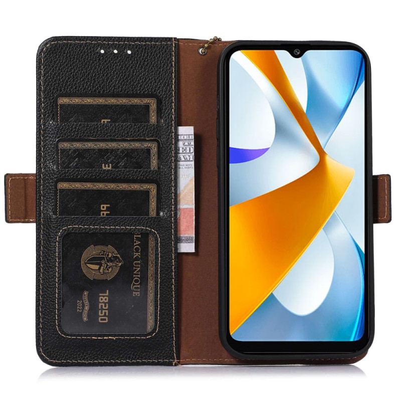 Capa Flip Para Xiaomi Redmi Note 12 4G Couro Texturizado Rfid Genuíno