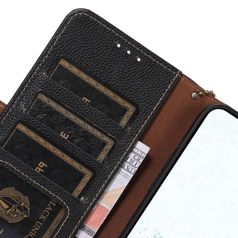 Capa Flip Para Xiaomi Redmi Note 12 4G Couro Texturizado Rfid Genuíno