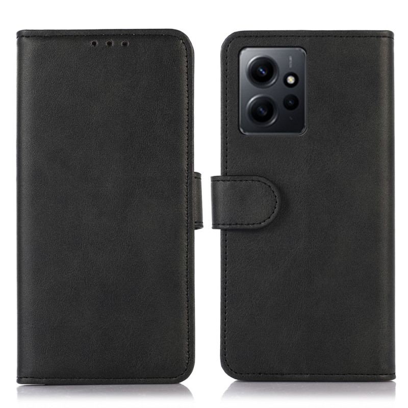 Capa Flip Para Xiaomi Redmi Note 12 4G Efeito Couro