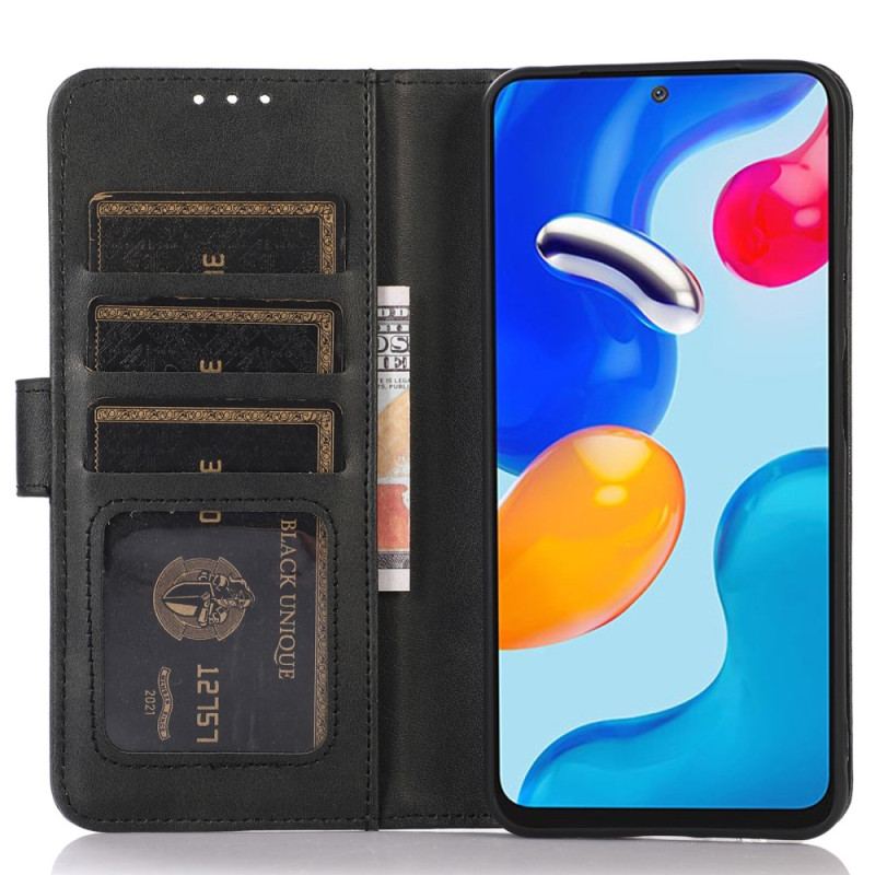 Capa Flip Para Xiaomi Redmi Note 12 4G Efeito Couro