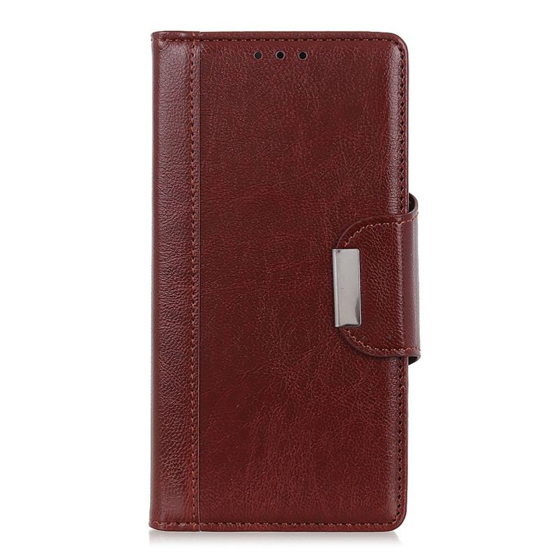 Capa Flip Para Xiaomi Redmi Note 12 4G Fecho De Prata