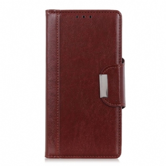 Capa Flip Para Xiaomi Redmi Note 12 4G Fecho De Prata